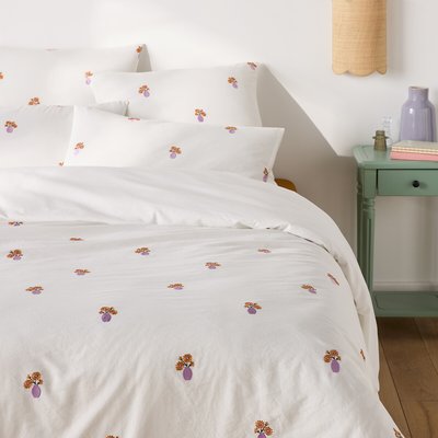 Housse de couette coton vintage brodé, Ariette LA REDOUTE INTERIEURS