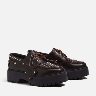 Derby-Schuhe mit Keilabsatz, aus Leder, mit Nieten, STONE STREET BOAT SHOE TIMBERLAND