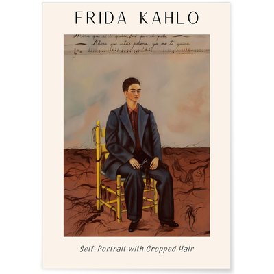 Affiche Frida Kahlo « Self-Portrait with Cropped Hair » L'AFFICHERIE