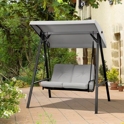 Balancelle de jardin 2 places gris OUTSUNNY