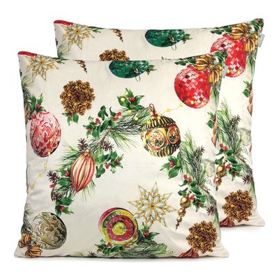 Lot de 2 housses de coussin en velour de NOËL DECORATION NAF NAF HOME