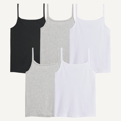 Lot de 5 maillots de corps débardeurs LA REDOUTE COLLECTIONS