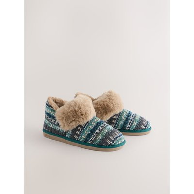 Chaussons en tricot et imitation fourrure NEXT