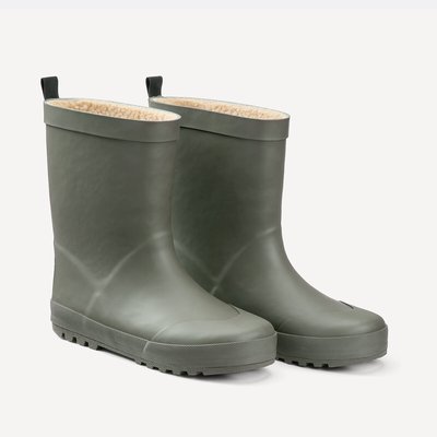 Kids Notched Sole Wellies with Faux Fur Lining LA REDOUTE COLLECTIONS