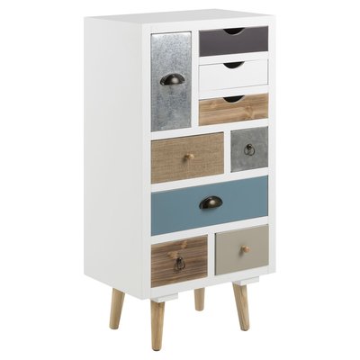 Commode Thammis en MDF 9 tiroirs TOILINUX