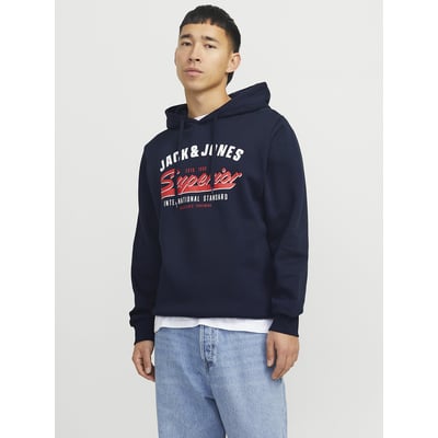 Sweat droit à capuche à logo JACK & JONES