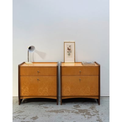 Paire de tables de chevet bicolores Maïa N°1555 - Bon état DEBONGOUT