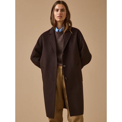 Manteau mi-long lainage double face CYRILLUS