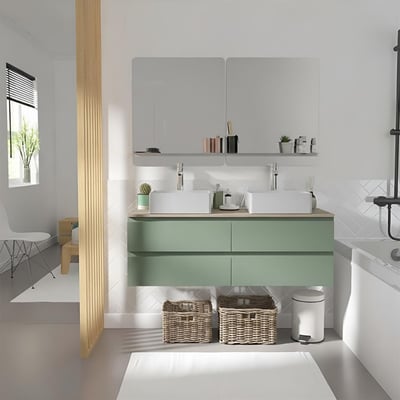 Meuble sous vasque suspendu 4 tiroirs 120cm SORRENTO MOB IN