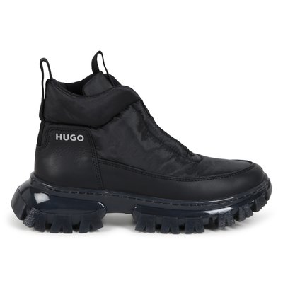 Bottines lacées bimatières HUGO KIDSWEAR