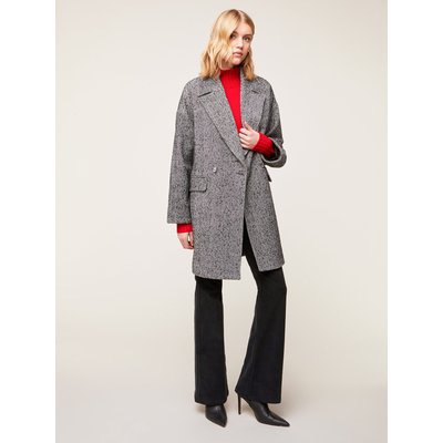 Manteau egg shape tissu à chevrons MOTIVI