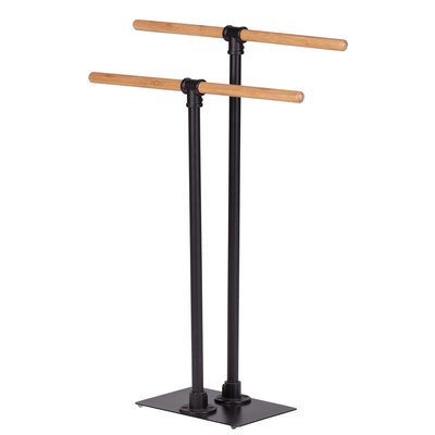 Porte-serviettes sur pied Forli en acier et bambou WENKO