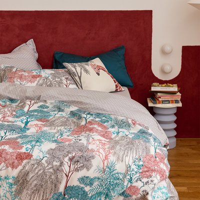 Housse de couette en percale de coton bleu, VIE SAUVAGE OLIVIER DESFORGES