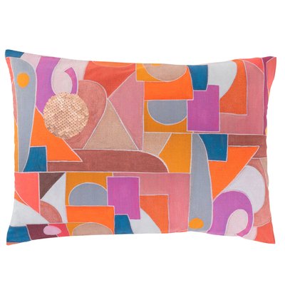 Taie d'oreiller rectangulaire percale de coton ROSANGELA CARRE BLANC