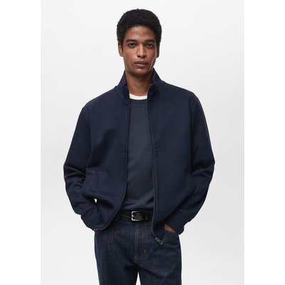 Sweat col montant en coton à zip MANGO MAN