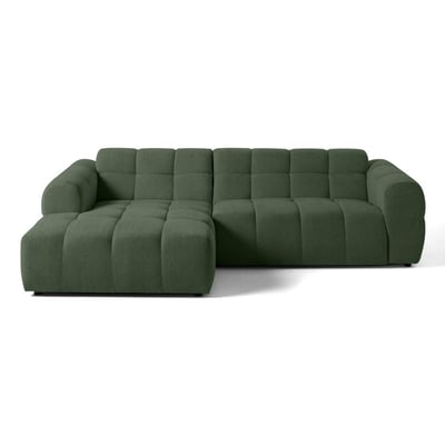 Canapé d'angle gauche 4 places, tissu texturé, RAY BEST MOBILIER