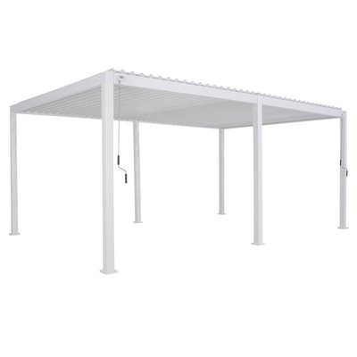 Pergola bioclimatique en aluminium à lattes orientables 6x3,6m EVORA HESPERIDE