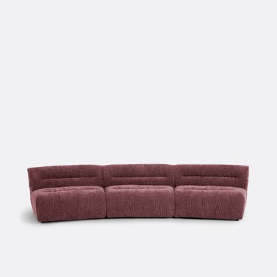 Canapé modulable 3 places, en chenille flammée, SWEETY LA REDOUTE INTERIEURS