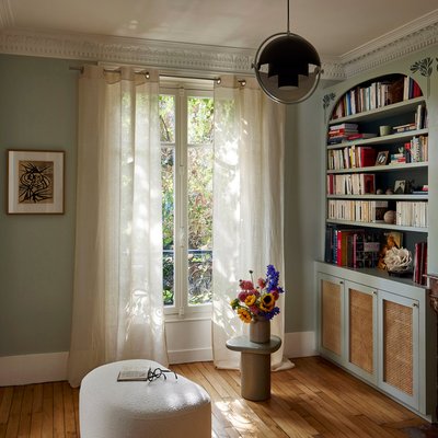 Voilage Shadow  en 100% lin vaporeux Gris 200x298 cm MADURA