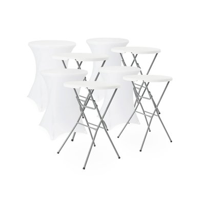 Table de réception pliante acier avec housse de protection (lot de 4) GALA + HOUSSE X4 SWEEEK