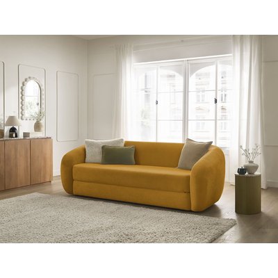 Canapé droit convertible 3 places en tissu lisse, NEYO BOBOCHIC