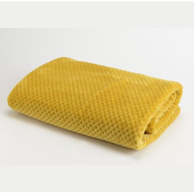 Plaid damier 170x240 moutarde AMADEUS