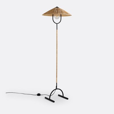 Lampadaire métal fer et raphia, Mr Tanguy MAMA SHELTER X LA REDOUTE INTERIEURS 