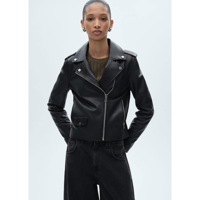 Blouson biker en cuir MANGO