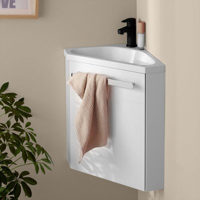 Ensemble lave-mains d'angle + robinet SKINO MOB IN