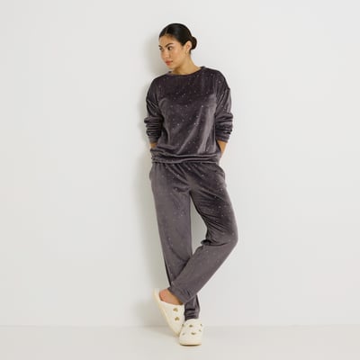 Pantalon de pyjama en velours GRAIN DE MALICE