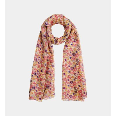 Foulard Soly À Motif Floral En Soie GALERIES LAFAYETTE
