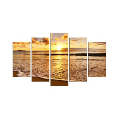 Lot de 5 tableaux coucher de soleil TOILINUX