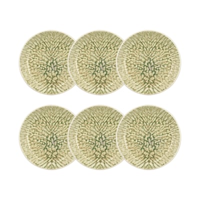 Lot de 6 assiettes creuses en grès 20,5cm, JADE NOVASTYL