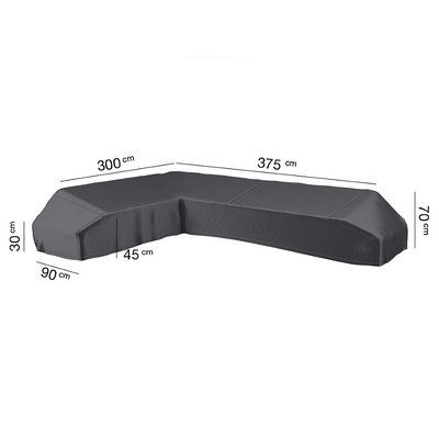 Garden Right Hand Platform Cover 375x300x90xH30/45/70cm AEROCOVER