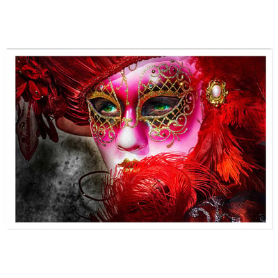 Affiche deco Masque vénitien aux yeux verts HEXOA