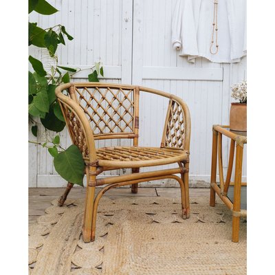 Fauteuil rotin Martin N°14 - Bon état DEBONGOUT