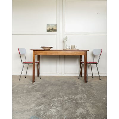Table à manger de campagne en bois Romy N°1569 - Bon état DEBONGOUT