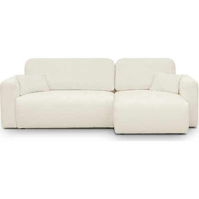 Canapé d'angle convertible 4 places en tissu bouclé - DAVIS HOMIFAB