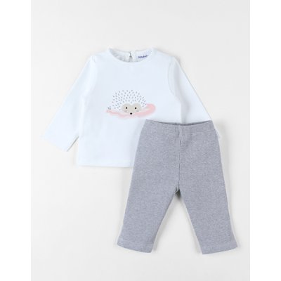 Lot t-shirt + legging, jersey côtelé NOUKIE'S