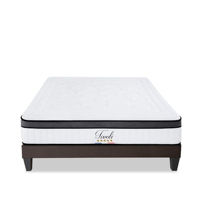 Ensemble Tivoli 180x200 cm Matelas Mousse + Sommier Bois BELLECOUR