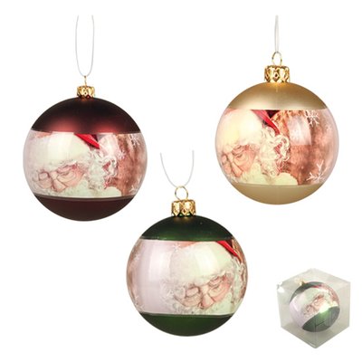 3 boules Pere noel DOUCEUR D'INTÉRIEUR