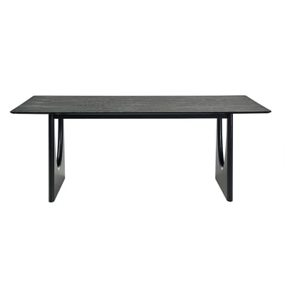 Table à manger design rectangulaire noire L200 cm KUALA MILIBOO
