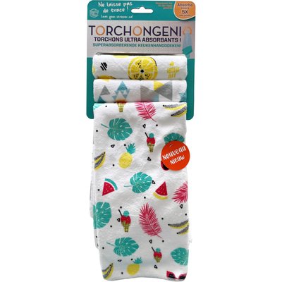 Torchon Lot de 3 Genio motifs BEST OF TV