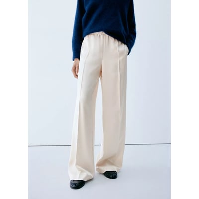 Pantalon droit satiné MANGO