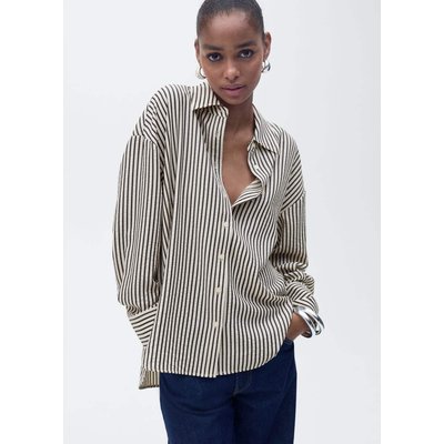 Chemise rayée texturée MANGO