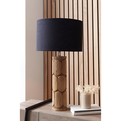 Aurelio Tall Embossed Wood Table Lamp ÉDITÉ