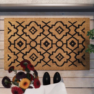Paillasson avec motif, fibre de coco, antidéparant , POSH PALACE WECON HOME