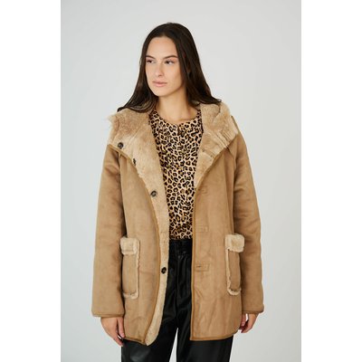 Mid-Length Hooded Coat SEE U SOON