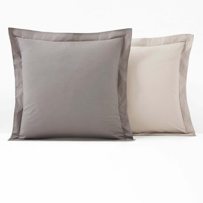 Taie d'oreiller en coton bicolore SO'HOME