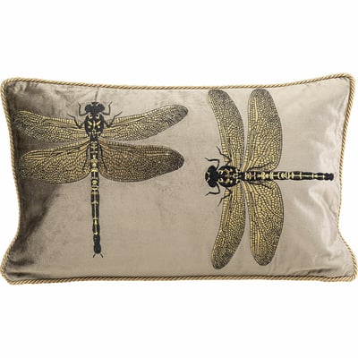 Coussin Glitter Dragonfly marron 50x30cm KARE DESIGN